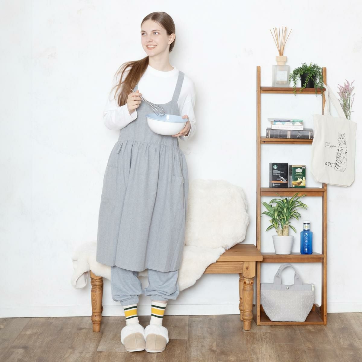 美品　ヒロコビス　プリモーディアルジャケット　フレア　無縫製　カーキ　1112 バンブーモスリンブランケット - Morris & Co （ウィリアム モリス
