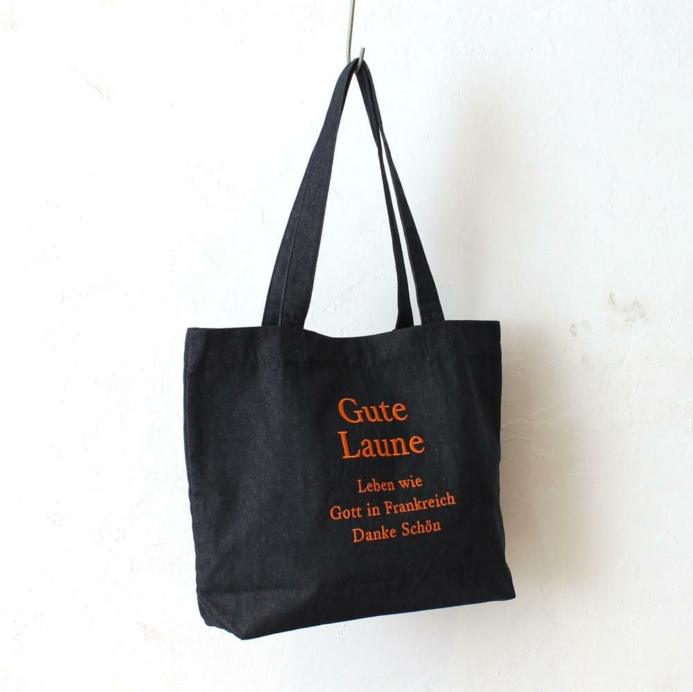 ブラック トートバッグ ロゴ刺繍 ロゴ刺繍ラージトート COCOALTの商品ページ|ポルカポルカ