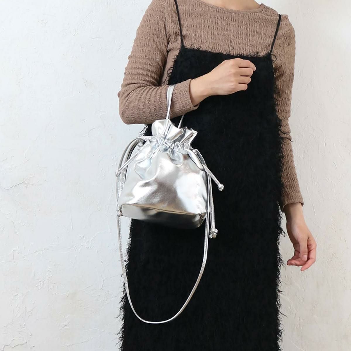 メタリック巾着2WAYショルダー aristellaの商品ページ|ポルカポルカ
