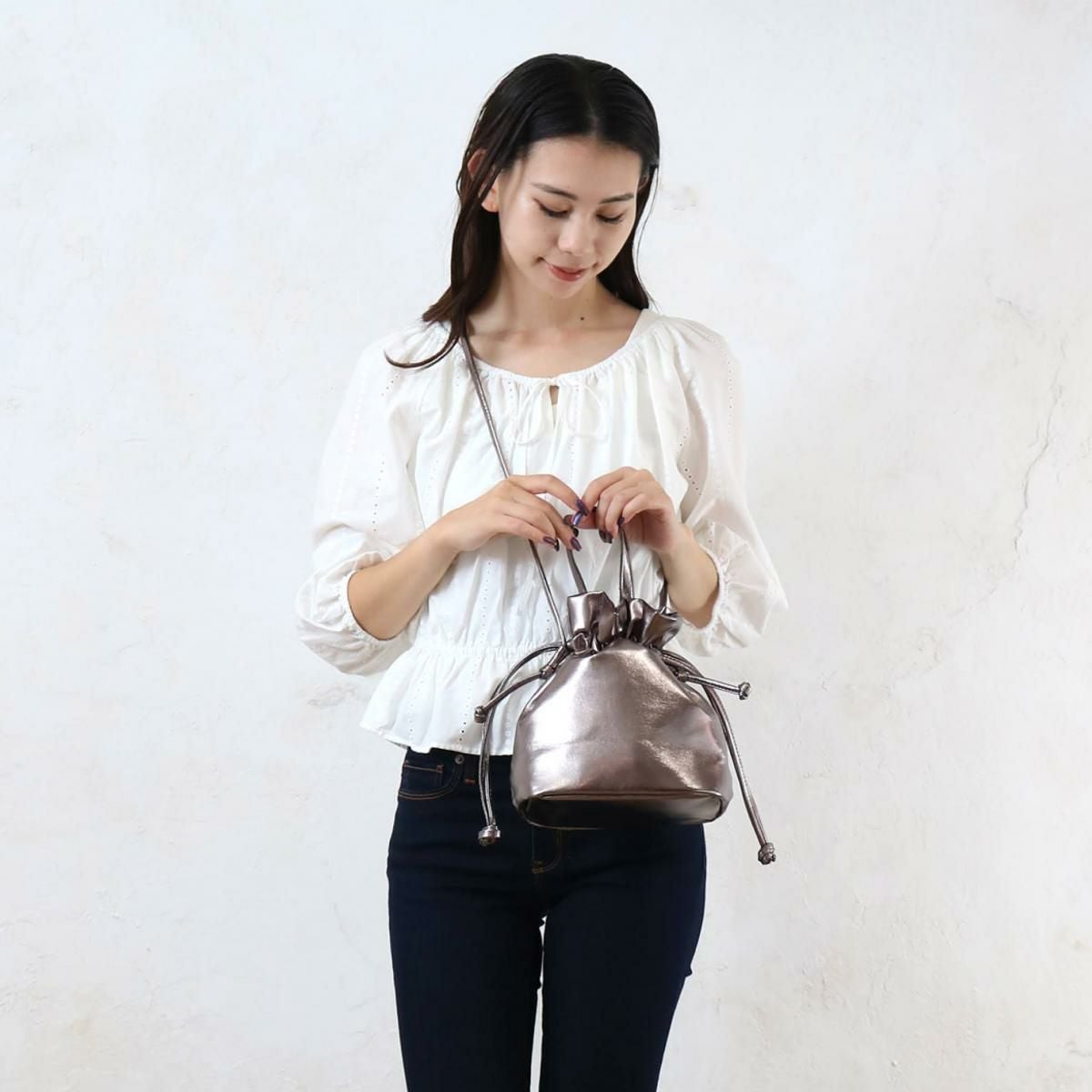 メタリック巾着2WAYショルダー aristellaの商品ページ|ポルカポルカ