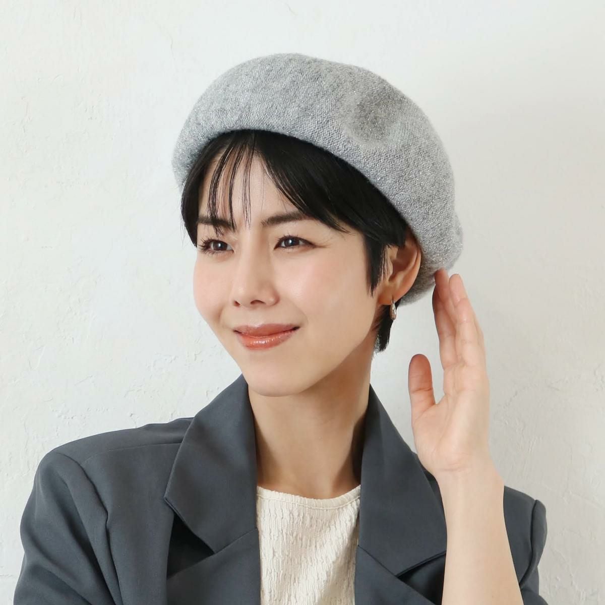 ラメヤーンベレー帽の商品ページ|ポルカポルカ