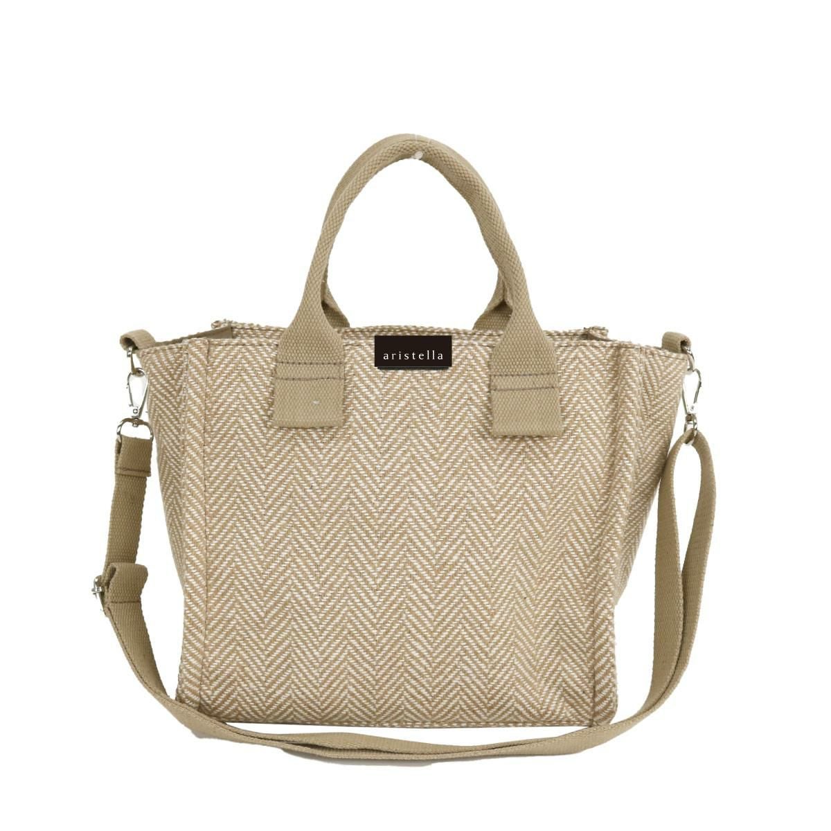 ヘリンボーン/ベージュ