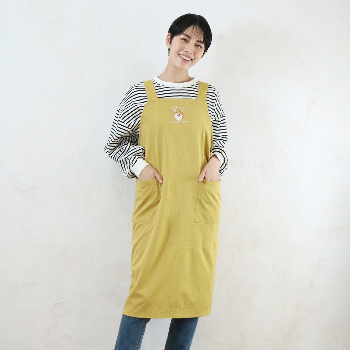 フレアギャザークロスエプロンの商品ページ|ポルカポルカ