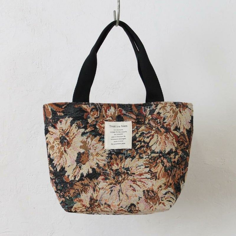 水彩フラワー/ブラック