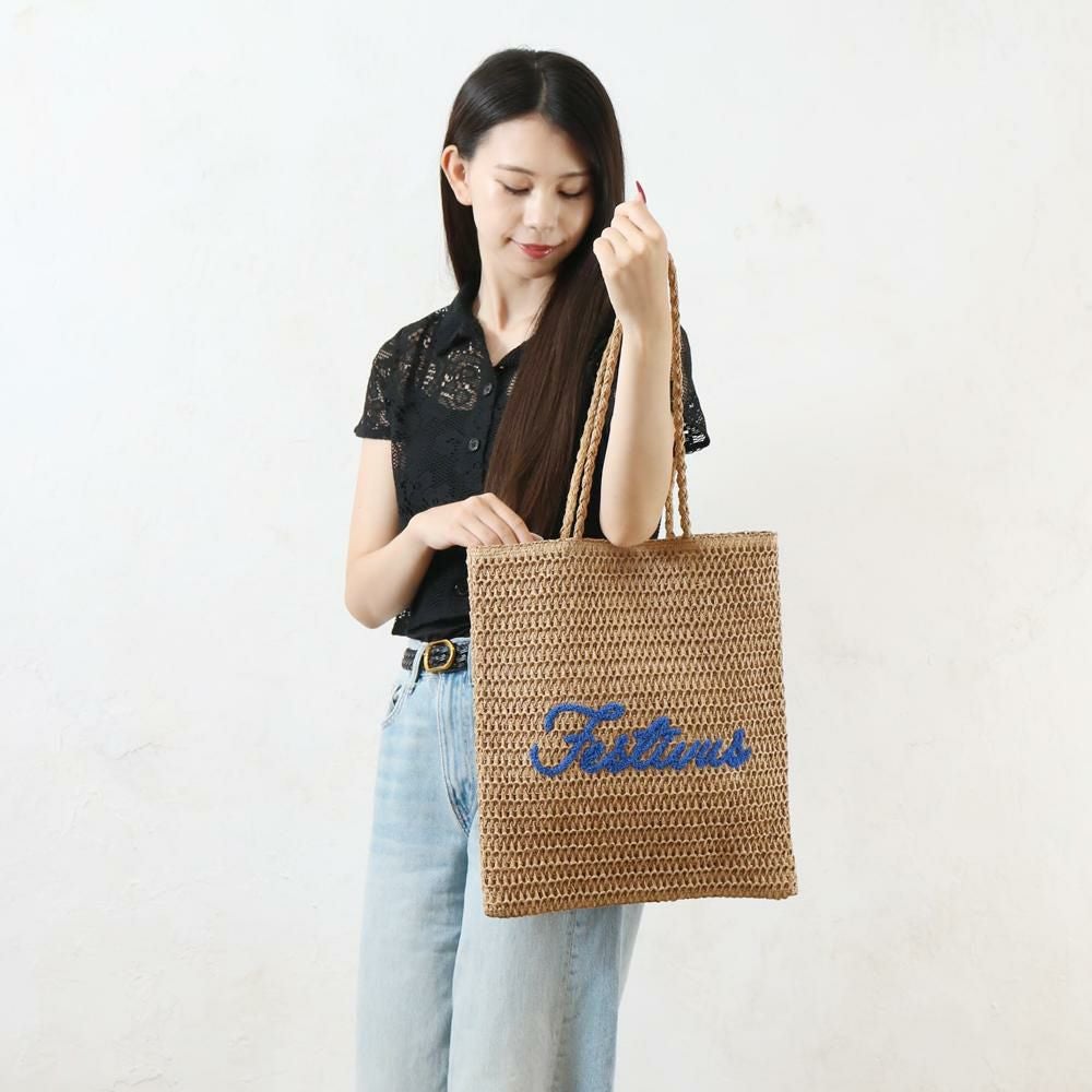 雑材サガラ刺繍フラットトート aristellaの商品ページ|ポルカポルカ
