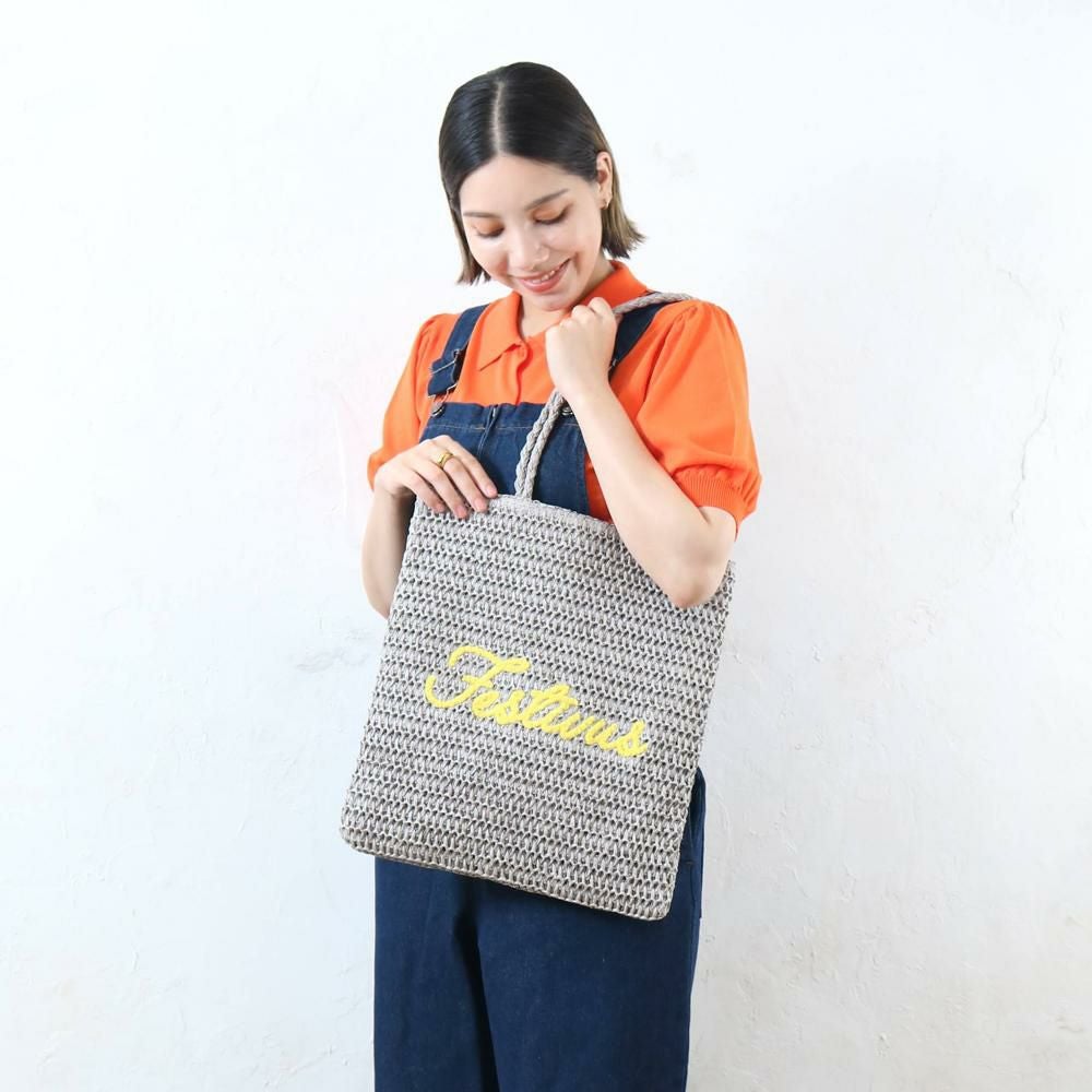 雑材サガラ刺繍フラットトート aristellaの商品ページ|ポルカポルカ