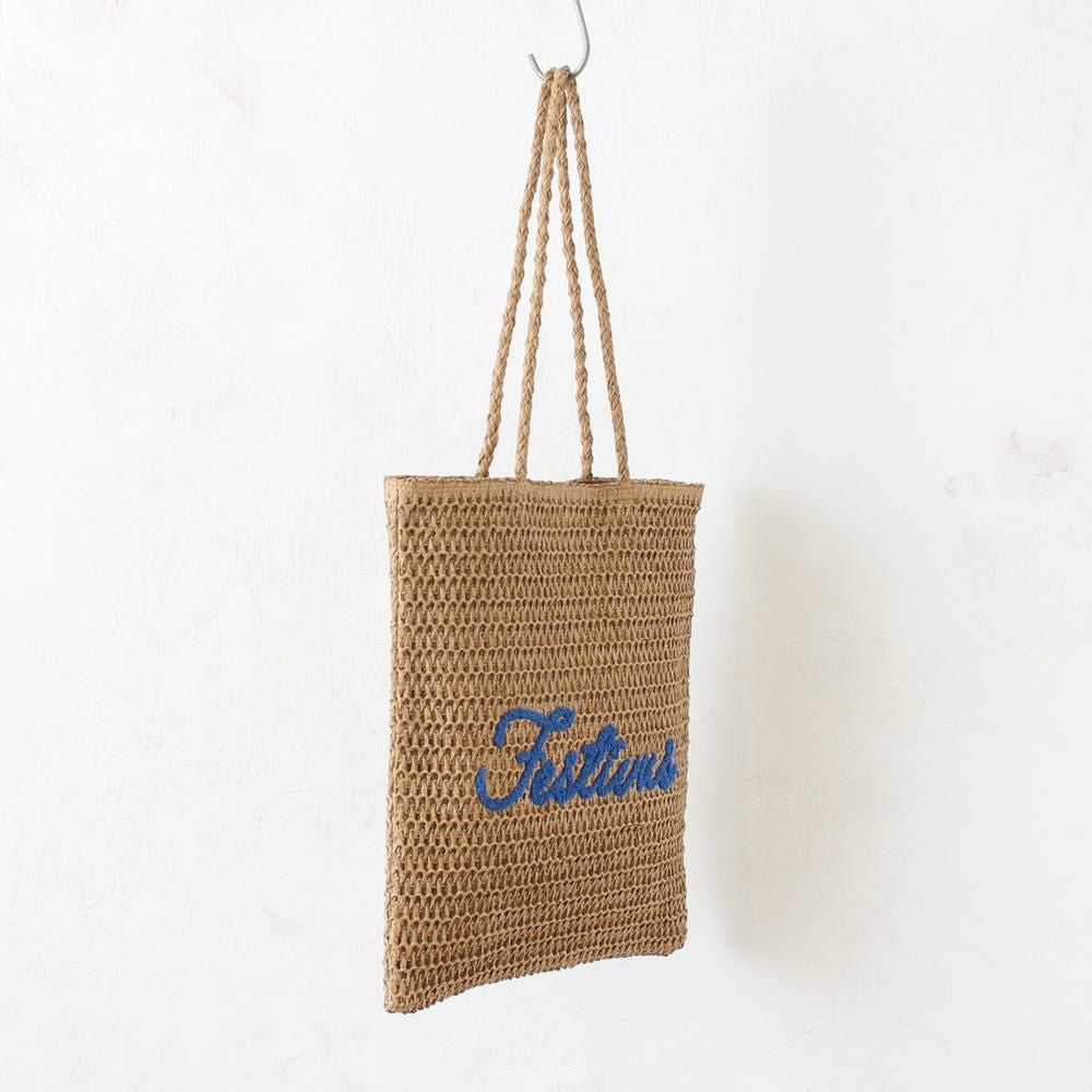インド 水色×ゴールド刺繍のアナルカリセット 【53A-15】 雑材サガラ刺繍フラットトート aristellaの商品ページ|ポルカポルカ