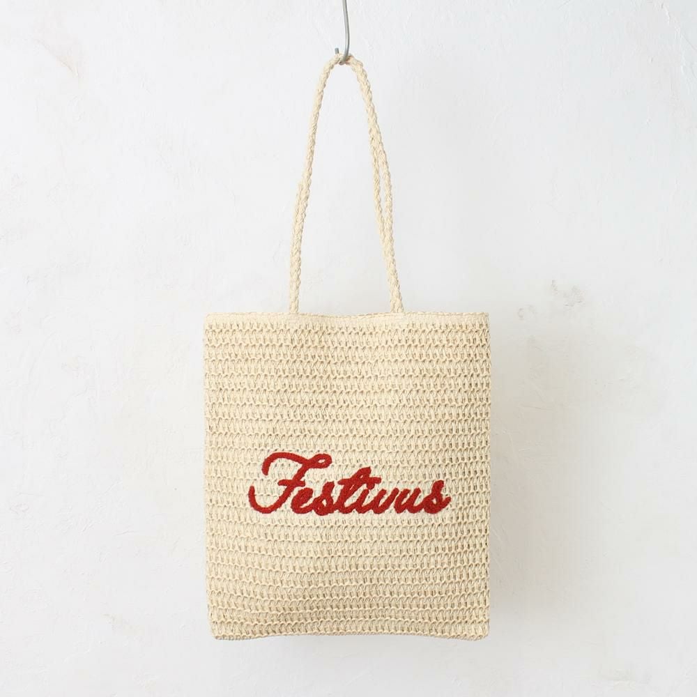 雑材サガラ刺繍フラットトート aristellaの商品ページ|ポルカポルカ
