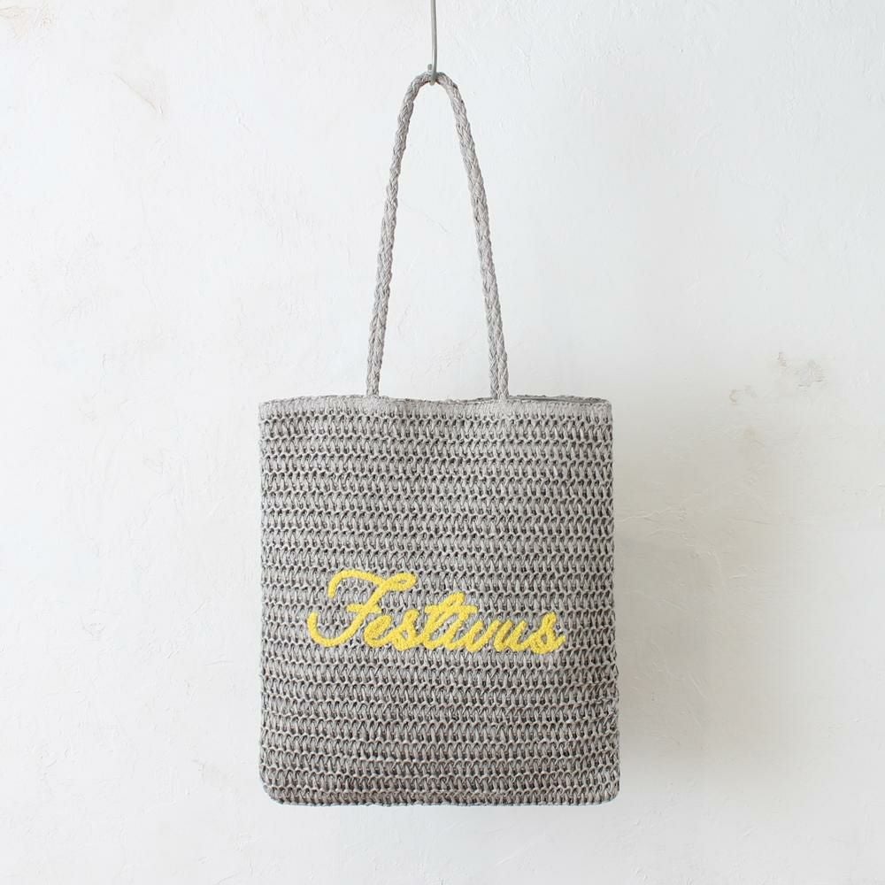 雑材サガラ刺繍フラットトート aristellaの商品ページ|ポルカポルカ
