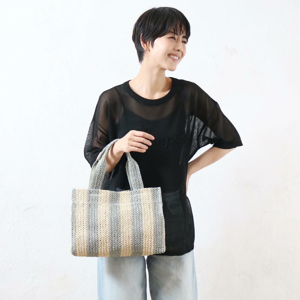 雑材ブロックストライプトート aristellaの商品ページ|ポルカポルカ