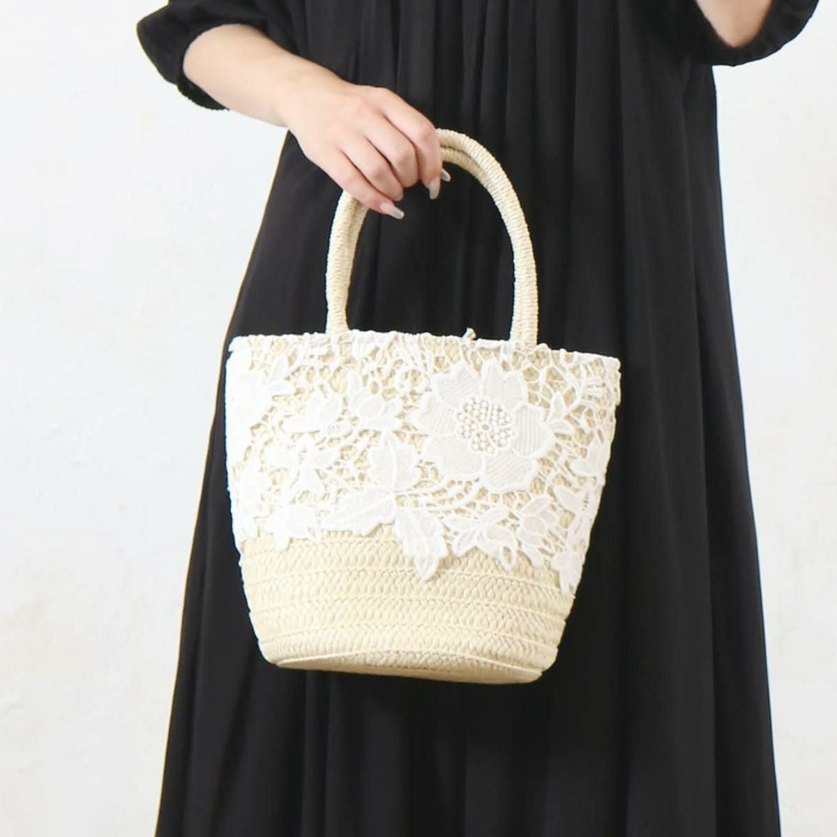 雑材レースバケツトート aristellaの商品ページ|ポルカポルカ