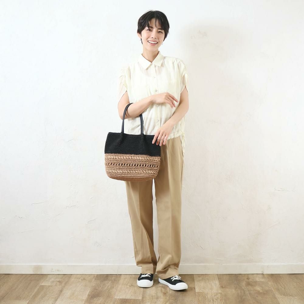 雑材コード編みコンビトート aristellaの商品ページ|ポルカポルカ