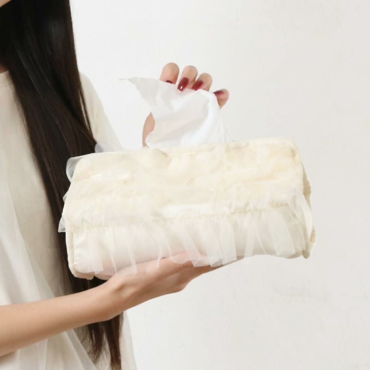 ミルフィーユフリルティッシュカバーの商品ページ|ポルカポルカ