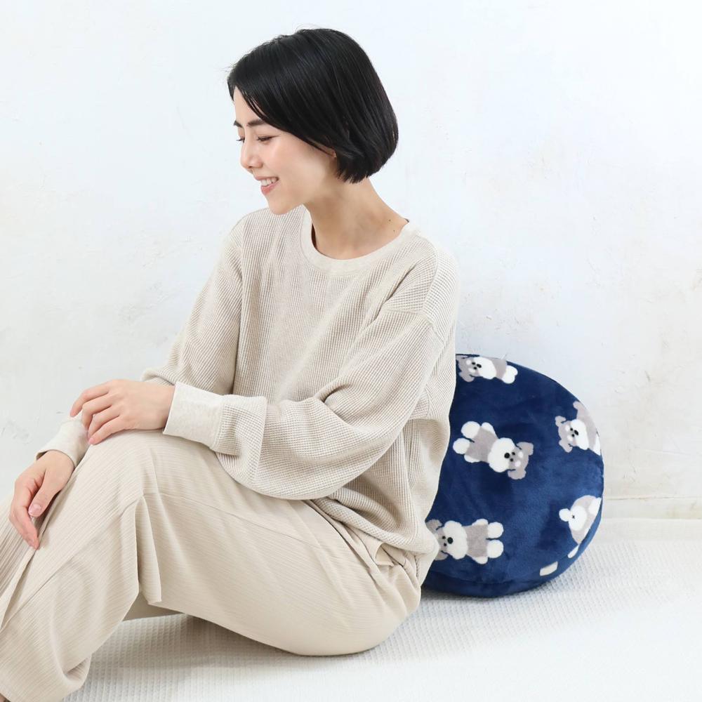 スワンネルラウンドクッションの商品ページ|ポルカポルカ