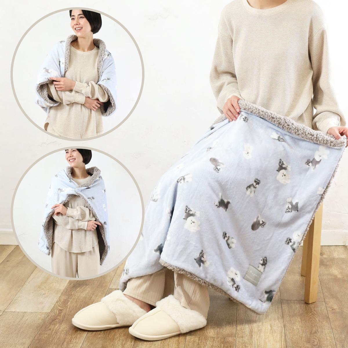 モチーフプリント3wayひざ掛けの商品ページ|ポルカポルカ